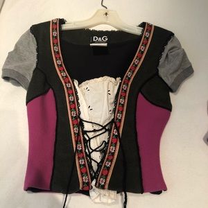 D&G bustier crop top